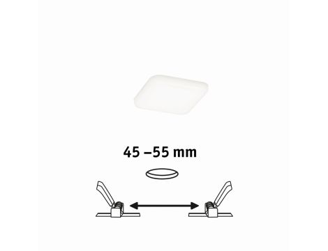 Panel bezramkowy Veluna VariFit IP44 6W 4000K 75x75mm Tworzywo sztuczne - 5