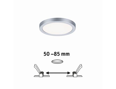 Plafoniera VariFit AREO LED 6.5W 500lm 4000K okrągla 118mm IP44 230V chrom matowy / tworzywo sztuczne - 6