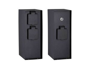 Zewnętrzna kolumna zasilająca RIO 3GN. 230V + czujnik zmierzchu  230V IP44 stal szlachetna / antracyt