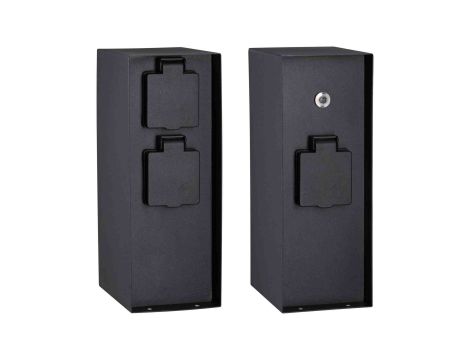 Zewnętrzna kolumna zasilająca RIO 3GN. 230V + czujnik zmierzchu  230V IP44 stal szlachetna / antracyt