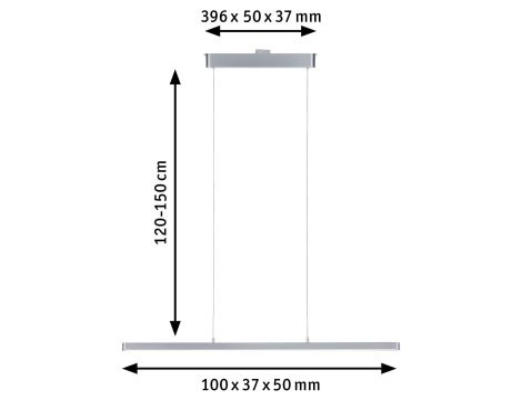 Lampa wisząca URail LENTO LED DIM 3x15.5W 3x1800lm 230V chrom matowy / aluminium - 6