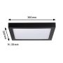 Plafoniera ABIA LED 22W 2200lm 300x300mm 2700K IP20 230V czarny mat / tworzywo sztuczne - 6