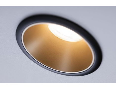 Oprawa do wbudowania COLE GU10. max. 10W 88mm 230V czarny matowy/ złoty matowy - 5