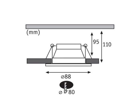Oprawa do wbudowania COLE GU10. max. 10W 88mm 230V biały matowy/ srebrny matowy - 6