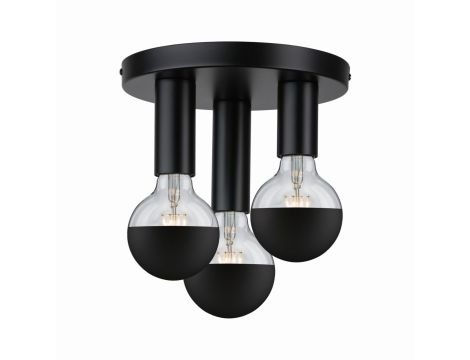 Lampa sufitowa Neordic Skogen plafon max.3x20W E27 230V czarny / metal - 2