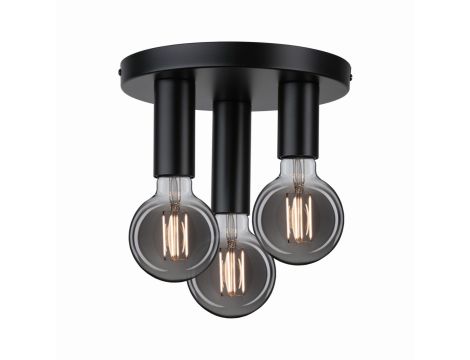 Lampa sufitowa Neordic Skogen plafon max.3x20W E27 230V czarny / metal - 4