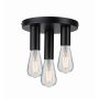 Lampa sufitowa Neordic Skogen plafon max.3x20W E27 230V czarny / metal - 6