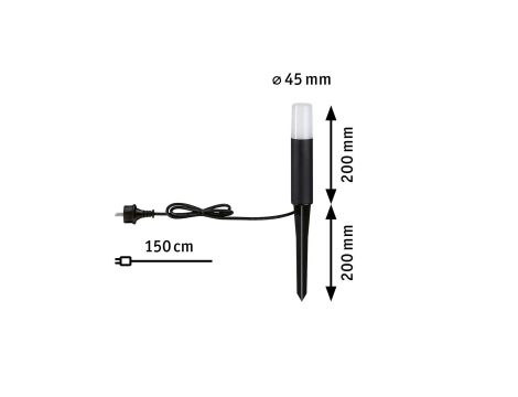 Oprawa ogrodowa FLAREA LED 200mm 3W 280lm 3000K IP65 230V czarny / aluminium - 5