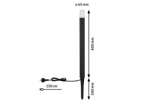 Oprawa ogrodowa FLAREA LED 600mm 3W 280lm 3000K IP65 230V czarny / aluminium - 6