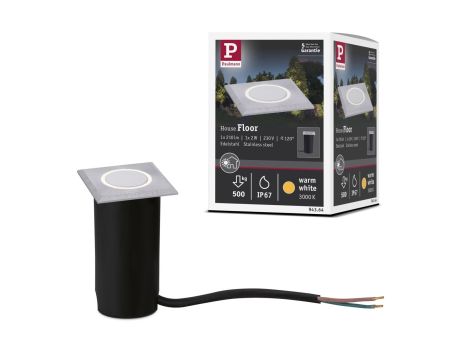 Oprawa do wbudowania HOUSE LED 2W 20lm 3000K IP67 kwadratowa 230V szczotkowane żelazo / stal nierdzewna - 5