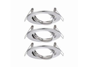 Oprawa wpuszczana max. 3xW GU10 230V ruchoma 3-częściowy zestaw bez źródła Żelazo szczotkowane