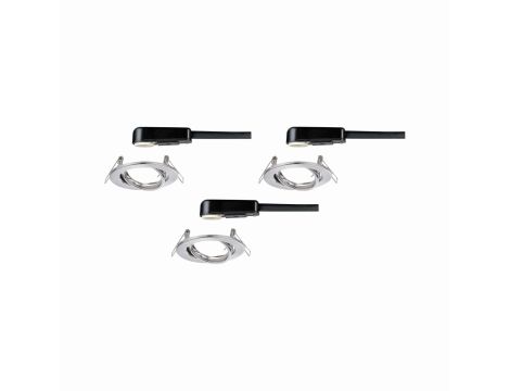 Oprawa wpuszczana max. 3xW GU10 230V ruchoma 3-częściowy zestaw bez źródła Żelazo szczotkowane - 4