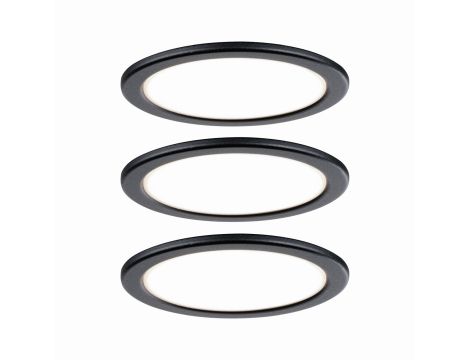 Zestaw opraw meblowych z zasilaczem LED 3x 3,5W 2700K Czarny - 2