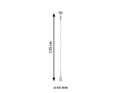 Lampa wisząca na szynoprzewód URail Deco System E14 max.1x20W 135cm 230V chromy matowy / metal - 5