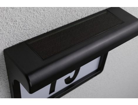 Oprawa elewacyjna DAYTON II LED solar numer domu + czujnik zmierzchu 3000K IP44 czarny / tworzywo sztuczne - 5