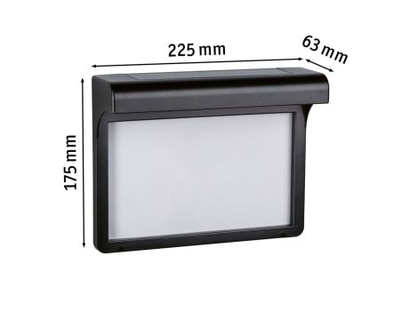 Oprawa elewacyjna DAYTON II LED solar numer domu + czujnik zmierzchu 3000K IP44 czarny / tworzywo sztuczne - 6