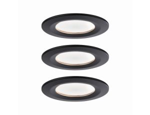Oprawa do wbudowania NOVA COIN LED DIM stała zestaw 3xW6 470lm 84mm 2700K IP23 230V czarny mat
