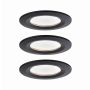 Oprawa do wbudowania NOVA COIN LED DIM stała zestaw 3xW6 470lm 84mm 2700K IP23 230V czarny mat - 2
