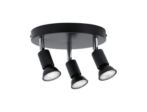 Oprawa ścienno-sufitowa CAROLINA okrągła GU10 max. 3x10W IP44  230V antracyt / chrom - 2