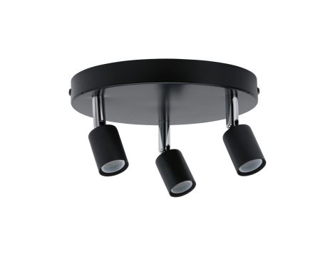 Oprawa ścienno-sufitowa CAROLINA okrągła GU10 max. 3x10W IP44  230V antracyt / chrom