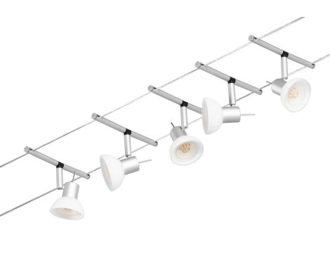 System linkowy zestaw Sheela max5x10W GU5,3 Chrom mat/Chrom 12V DC 60VA twszt/metal