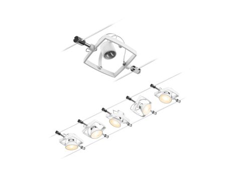 System linkowy zestaw Mac II max 5x10W GU5,3 12V DC 2 x 5 metrów biały mat/chrom - 5