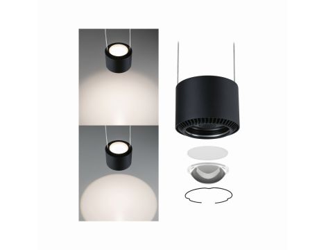 URail zwis Aldan 1x13W Czarny-mat/ Czarny 230V metal ściemniany - 3