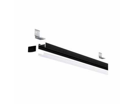 Square Profil z białym dyfuzorem 1m Czarny-anod/Biały alu/Tworzywo sztuczne - 3