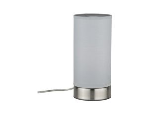 Lampka stołowa PIA max.1x25W E14 z wyłącznikiem 230V biały / metal / tkanina - image 2