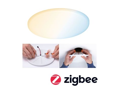 Panel wpuszczany HomeSpa Veluna VariFit SH Zigbee 15W 3000-6500K 1000lm 185mm satyna / tworzywo sztuczne - 5