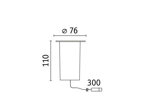 Oprawa dogruntowa Plug & Shine FLOOR 6W 76mm IP67 3000K 24V szary /  aluminium - 5