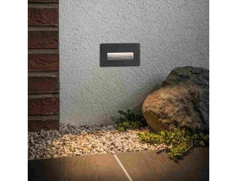 Oprawa elewacyjna LONG 4W 3000K IP44 230V czarny / aluminium - 5