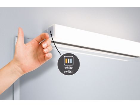 Oprawa ścienna LUNO LED nad lustro 6W 550lm 400mm 2700/4000/6500K IP44 230V biały / aluminium - 6