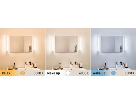 Oprawa ścienna LUNO LED nad lustro 6W 550lm 400mm 2700/4000/6500K IP44 230V biały / aluminium - 7