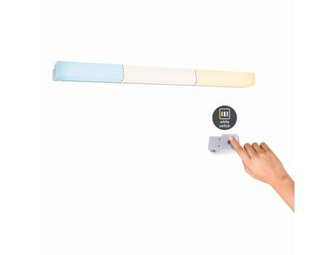 Oprawa ścienna LUNO LED nad lustro 8W 770lm 600mm 2700/4000/6500K IP44 230V biały / aluminium - 8