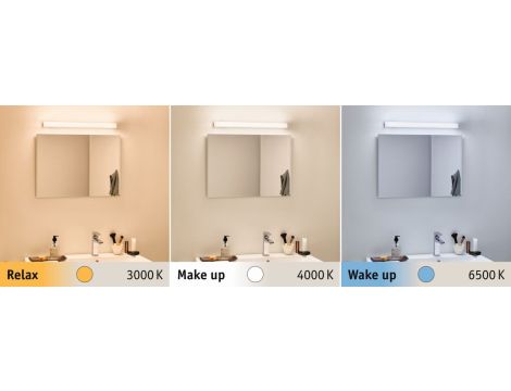 Oprawa ścienna LUNO LED nad lustro 8W 770lm 600mm 2700/4000/6500K IP44 230V biały / aluminium - 10