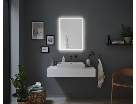 Lustro łazienkowe MIRRA LED 22W DIM 1600lm 2700/4000/6500K 800x600mm IP44 230V biały / lustro / metal / akryl - 6
