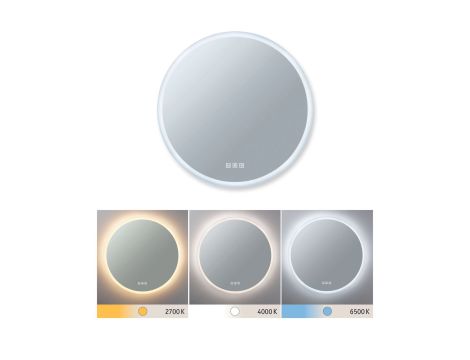 Lustro łazienkowe MIRRA LED 21W DIM 1580lm 2700/4000/6500K 600mm IP44 230V biały / lustro / metal / akryl