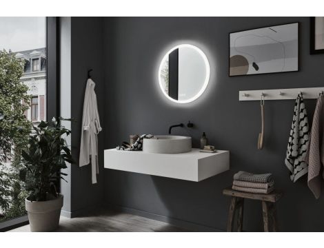 Lustro łazienkowe MIRRA LED 21W DIM 1580lm 2700/4000/6500K 600mm IP44 230V biały / lustro / metal / akryl - 6