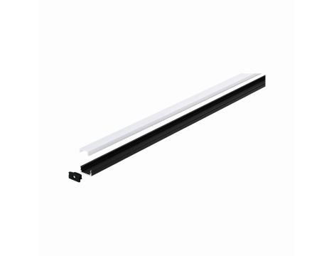 Profil taśmy Base LED biały dyfuzor 2m czarny / aluminium / tworzywo sztuczne - 5
