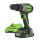24V wiertarko-wkrętarka GD24DD60K2 Greenworks zestaw ładowarka + aku 2Ah + walizka