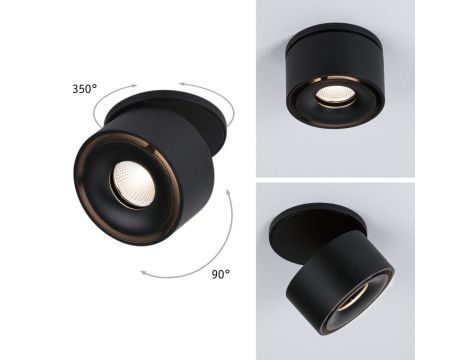 Oprawa wpuszczana LED Spircle czarny mat 8W 3000K 36 st. - 3