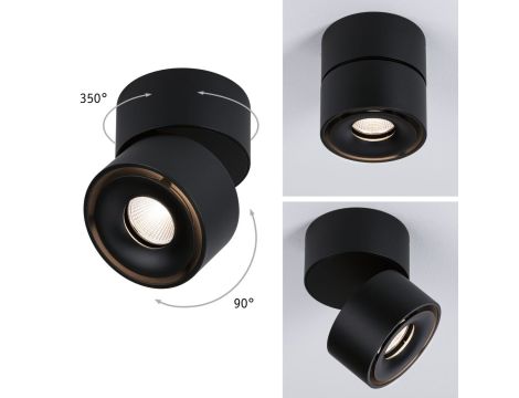 Oprawa sufitowa SPIRCLE LED 8W 550lm 36st. 3000K 230V czarny mat/ aluminium - 2