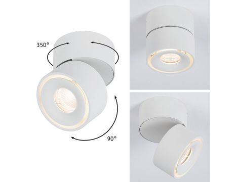 Oprawa sufitowa SPIRCLE LED 8W 550lm 36st. 3000K 230V biały mat/ aluminium - 3