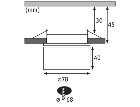 Oprawa wpuszczana LED Spircle chrom 8W 3000K 36 st. - 5