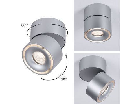 Oprawa sufitowa SPIRCLE LED 8W 550lm 36st. 3000K 230V chrom mat/ aluminium - 2