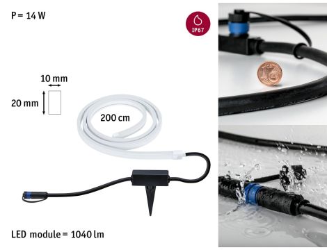 Taśma zewnętrzna LED RGBW 2m Plug & Shine SH Zigbee11W IP67 24V - 8