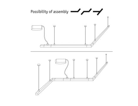 URail Zasilanie Czarny mat max. 1000W 2000mm 230V Metal/Tworzywo - 4