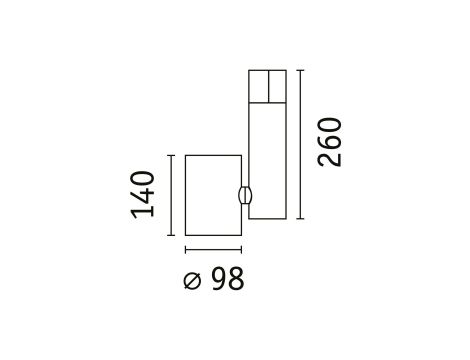 URail Spot Zeuz 1x33W 39st. Weiß 230V Metal/Plastic 3000K triac dimmable - 4