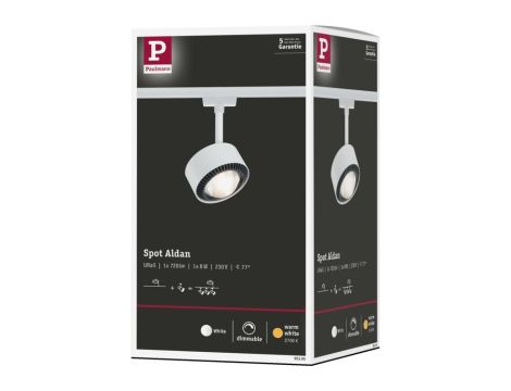 Reflektor na szynoprzewód URail ALDAN DIM 8W 498lm 2700K 230V biały  /  metal - 11